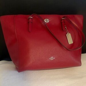 Coach Scarlet Leather Tote